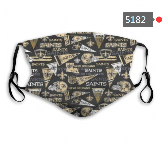 NFL New Orleans Saints #5 Dust mask with filter->nfl dust mask->Sports Accessory